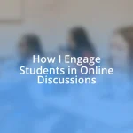 How I Engage Students in Online Discussions