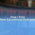 How I Find New Educational Podcasts