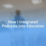How I Integrated Podcasts into Education
