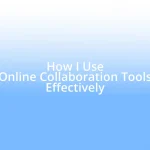 How I Use Online Collaboration Tools Effectively