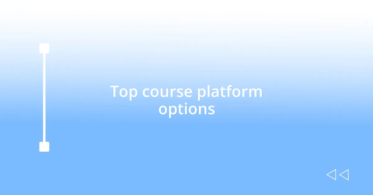 Top course platform options
